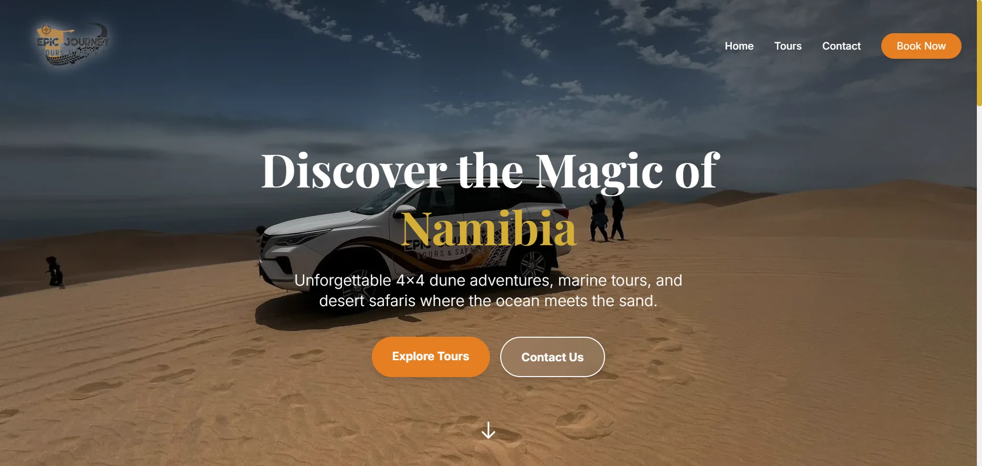 Epic Journey Tours and Safaris website