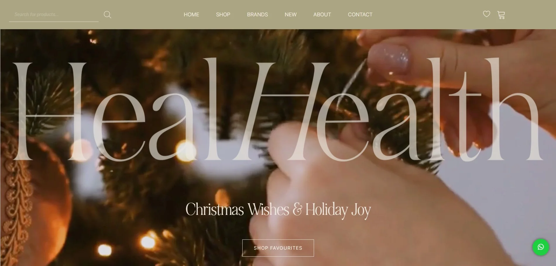 Heal Health Warehouse website homepage
