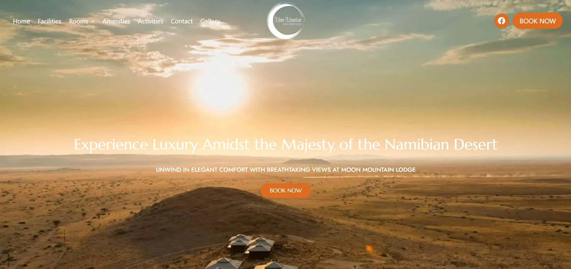 Moon Mountain Lodge website homepage