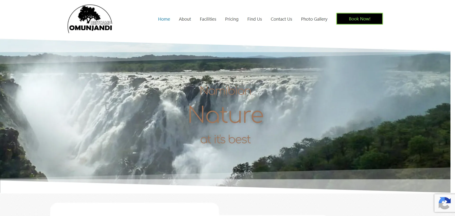 Omunjandi Restcamp website