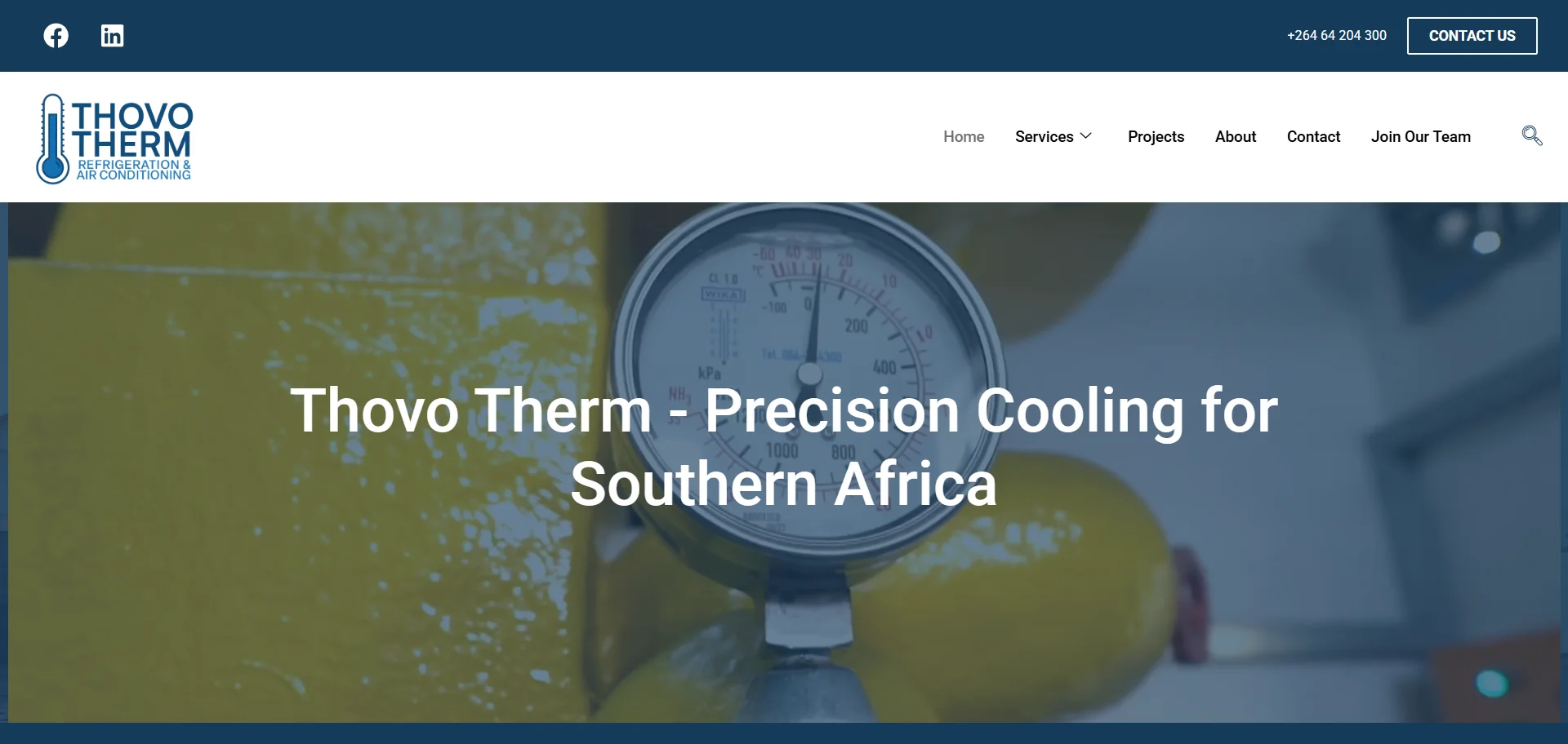 Thovo Therm refrigeration and air-conditioning website